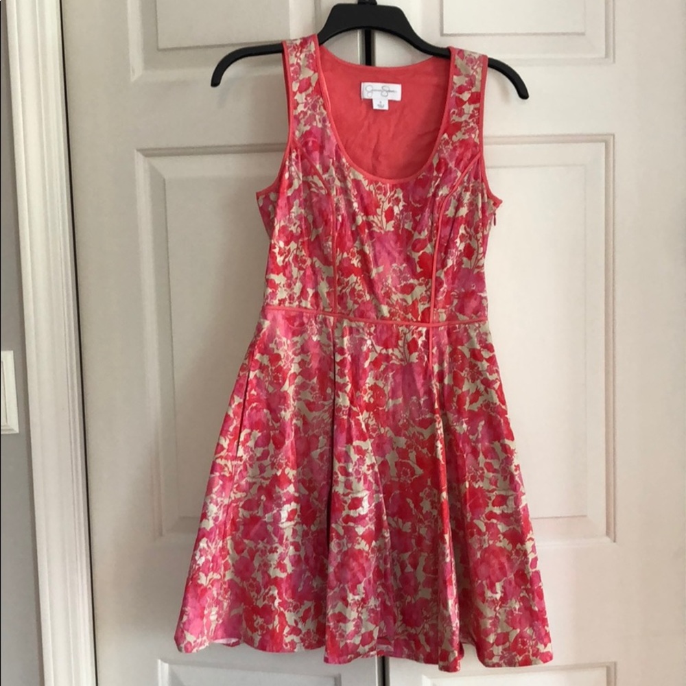 Pink and coral well-made Jessica Simpson sun dress